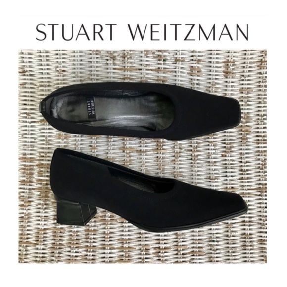 🆕 {STUART WEITZMAN} ‘Peau de Soie’ Classic Black Pump • Size 10.5 - Picture 2 of 10